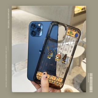 Ốp điện thoại thần dễ thương thời trang Ai Cập cho iPhone16 / 15 / 13 / 12 / 11 / Pro Max thương hiệu điện thoại di động Samsung S24 / 23 / 22 chống rơi và chống sốc lỗ lớn trong suốt cứng bảo vệ