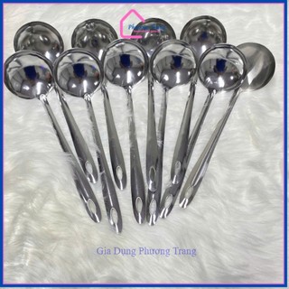 Vá múc canh, vá lẩu inox size 5,6,7,8,9  cán cách nhiệt nhỏ gọn phục vụ cho gia đình quán ăn - Phương Trang