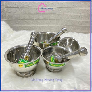 Bộ cối chày bằng Inox cao cấp, gồm cối và chày - Phương Trang