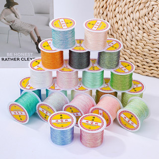 Cuộn nhỏ 6 sợi chỉ vàng đỏ bện thủ công làm vòng tay, dây đeo Trung Quốc