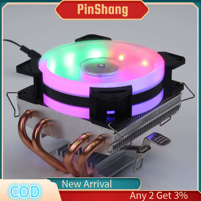 Pinshang 4 Ống Đồng Quạt Làm Mát CPU LED Quạt Làm Mát CPU PWM Im Lặng ...