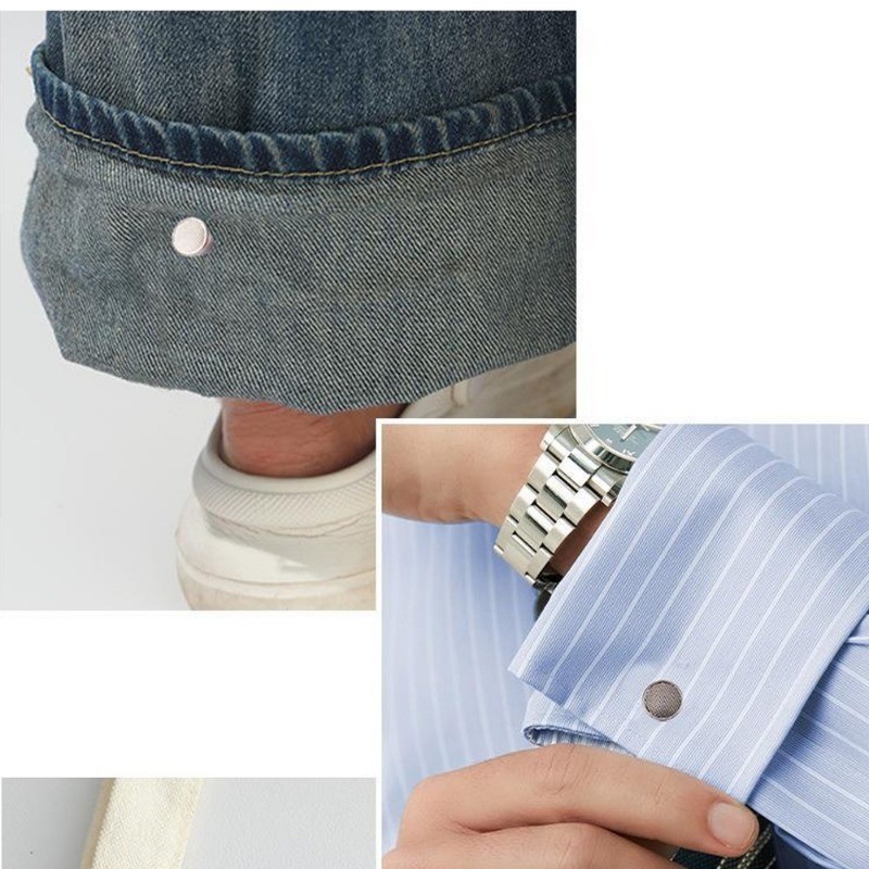 Kẹp cố định quần áo thắt lưng - Móc khóa đáy phẳng ngắn bằng kim loại - Vô hình, có thể tháo rời, có thể điều chỉnh - Dành cho túi xách, mũ, áo sơ mi, chốt còng móng tay - Chốt vít không khâu