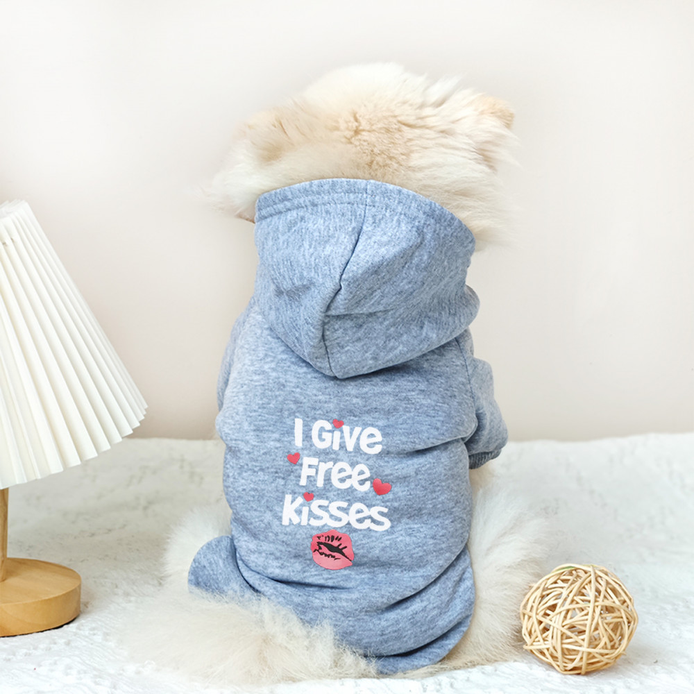 Áo Vest in họa tiết hôn mèo / chó mèo ấm áp cho chó nhỏ và vừa