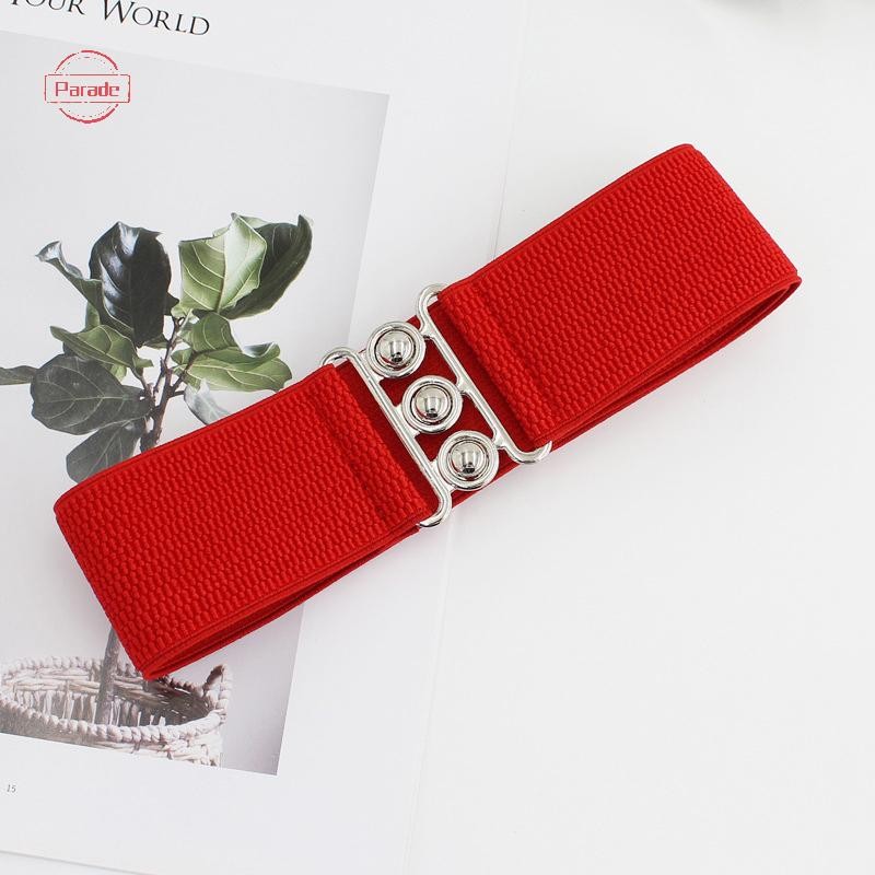 Diễu Hành Rộng 5cm Thắt Lưng Co Giãn Thắt Lưng Rộng Vintage Co Giãn Cinch Có Khóa Thắt Lưng Dây Thắt Lưng Cho Nữ VN
