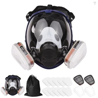 Mặt nạ phòng độc toàn mặt có thể tái sử dụng Vỏ khí 16 trong 1 Mặt nạ phòng độc hơi hữu cơ Tầm nhìn rộng cho máy vẽ tranh Đánh bóng Hàn và bảo vệ công việc khác