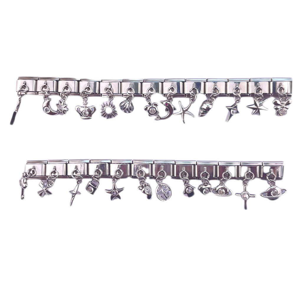Mới Ý Mô Đun Vòng Tay Bạc Bầu Trời Đầy Sao Series Lắp Ráp Vòng Tay Đàn Hồi Thép Không Gỉ DIY