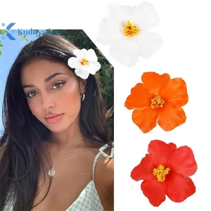 Kudosation Hawaii Hoa Nhiều Màu Sắc Cho Nữ Cô Gái Lãng Mạn Bohemian Hoa Bên Nổ Kẹp BB Kẹp Tóc Phụ Kiện Tóc
