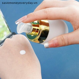 [Savemoneyeveryday] Bình thủy tinh mờ chân không Hộp đựng rỗng có thể đổ lại 30ml Trang điểm mỹ phẩm Kem dưỡng da mặt Lọ thuốc mỡ Bơm chai du lịch [vn]