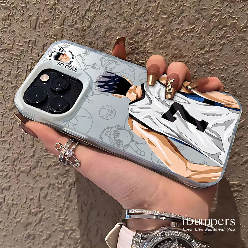 ibumpers Ốp Điện Thoại iPhone Hợp Thời Trang Cool Slam Dunk Anime Họa Tiết Cho IPhone 16 15 14 12 13 11 Pro Max Ốp Lưng IMD Cứng Và Nhẵn