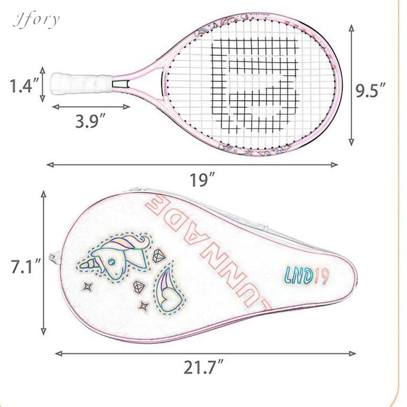 Jfory Trẻ Em Tennis Vợt Tennis Tay Cầm Chống Trơn Trượt Cho Người Mới Bắt Đầu Khung Sợi Carbon Chống Sốc Có Túi Để Thực Hành Sân Vườn