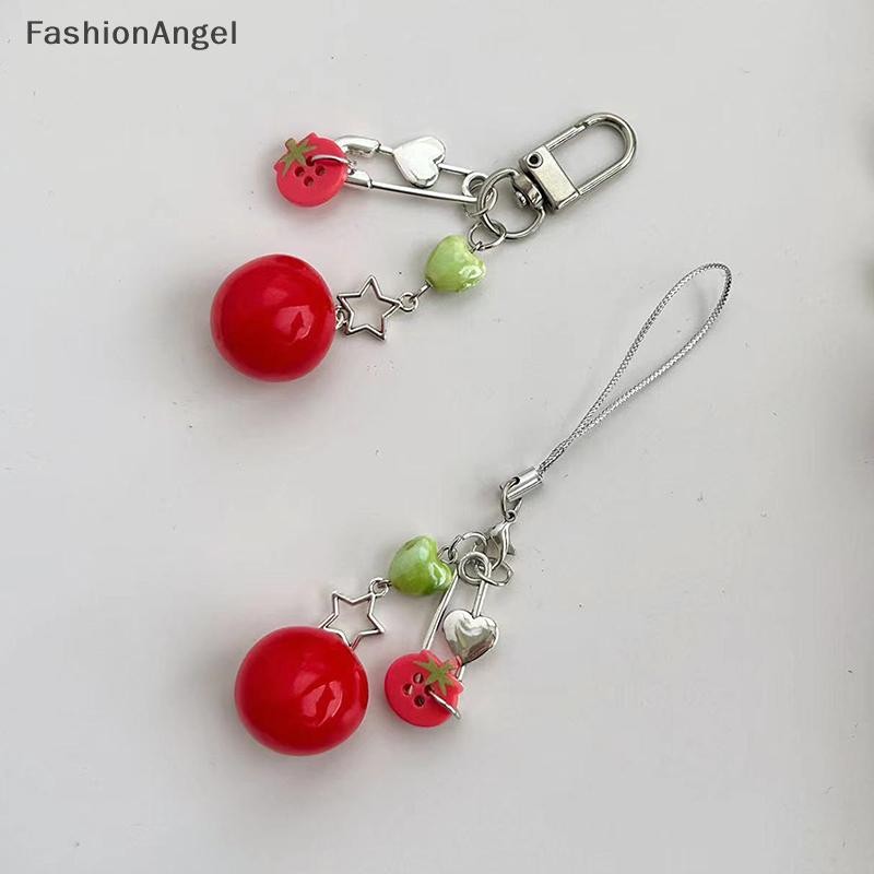 Fashionangel Mô Phỏng Ngôi Sao Cà Chua Điện Thoại Di Động Dây Xích Dây Ngọt Tươi Móc Khóa Cho Nữ Túi Máy Ảnh Chống Mất Mặt Dây Chuyền Quà Tặng Sinh Nhật VN