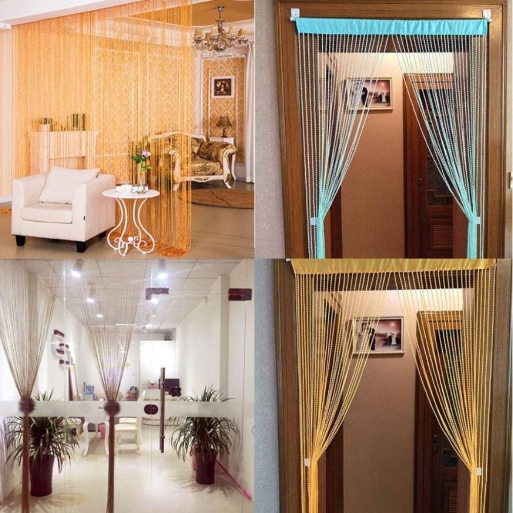 Rèm dây AWNGD, Dây bạc DIY Cửa sổ vách ngăn, Rèm tua rua sáng bóng 1x2m thời trang cho phòng khách gia đình Trang trí nội thất quán cà phê Valance