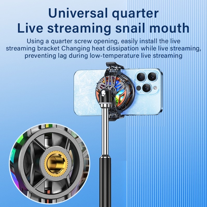 Quạt tản nhiệt điện thoại sò lạnh GT31 nam châm từ tính led gaming cho streamer livestream chơi game