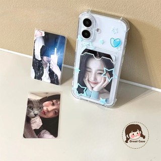 Ốp Điện Thoại Đựng Thẻ Ngôi Sao Nhiều Màu Sắc Phong Cách ins Cho Samsung Galaxy A56 A26 M36 A16 A06 M55 A55 A35 A25 A15 M15 F15 M54 5G 4G Vỏ Bốn Góc Vỏ Mềm Trong Suốt Chống Rơi