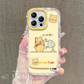 Vỏ gương trang điểm hoạt hình dễ thương + Giá đỡ cho iPhone 11 16 15 14 13 12 Pro Xs Max XR X 6 6s 7 8 Plus Vỏ điện thoại TPU mềm Ốp lưng bảo vệ chống sốc