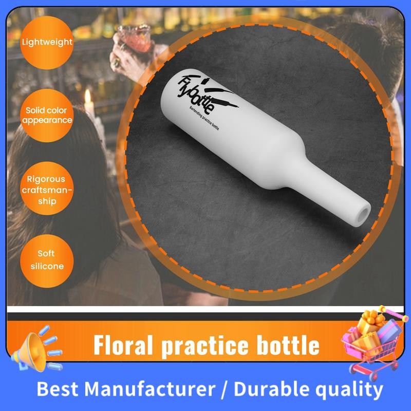 White Flair Bartender Bartending Practice Silicone Bar Pub Chai Rượu Cocktail Shaker