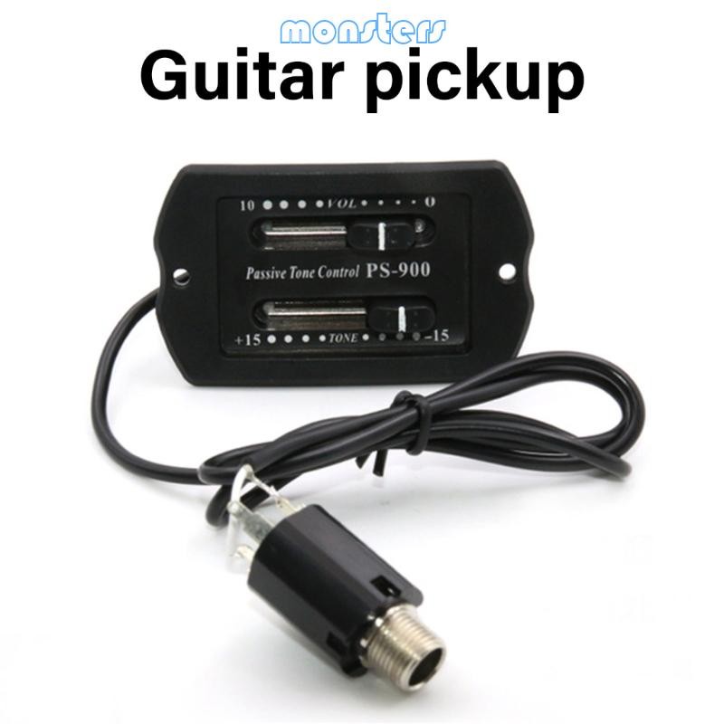 Mon Guitar Equalizer Tuner Guitar Pickup Acoustic Guitar 2 Ban Nhạc EQ Preamp Khuếch Đại Equalizer Guitar Pickup Piezo Syste