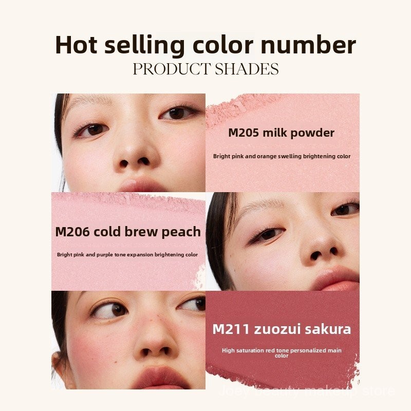Joocyee duy nhất Cheek mật ong bột đường viền làm sáng khuôn mặt với độ bóng cao Matte Blush dq61