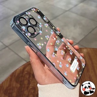 Ốp Điện Thoại Mạ Sang Trọng Cho Vivo V50 Lite V40 V30 V29 V27 V25 Pro Lite V27E V25E V23E V21 V21E V20 Pro SE 5G Ốp Lưng Hoạt Hình Dễ Thương Hoa Bóng Chống Sốc Trong Suốt Vỏ Mềm