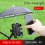 Giá đỡ điện thoại di động cho xe máy và xe điện, có ô, giá đỡ định vị chống sốc, chống mưa và nắng