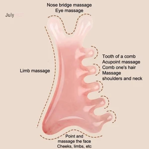 JULYHOT 1 Chiếc Cơ Thể Kinh Tuyến Massage Lược Nhựa Năm Răng Rộng Lược Châm Cứu Lưu Thông Máu Chống Tĩnh Điện Mịn Mờ Massivedeals Lược Chải Tóc