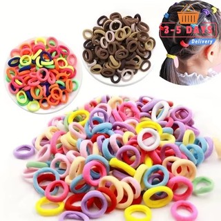 [3-5 Ngày Đến] Nhẫn Tóc Co Giãn Cho Trẻ Em 20mm Nylon Mềm Không Phai Màu, 100 Dây Buộc Tóc Nhiều Màu Sắc Cho Bé Gái, Băng Đô Quấn Tóc Tròn Nhẹ Nhàng Cho Bé Sử Dụng Hàng Ngày