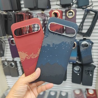 Từ Tính Thật Aramid Sợi Carbon Ốp lưng Google Pixel 9 Pro XL Sạc Không Dây Siêu Mỏng Vỏ Chống Sốc Ốp Lưng