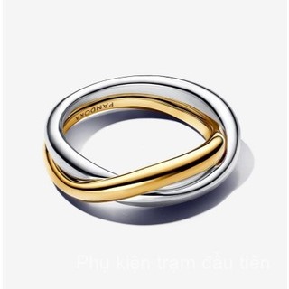 Còn hàng [2024 Mới] Nhẫn quấn hai tông màu bạc 925