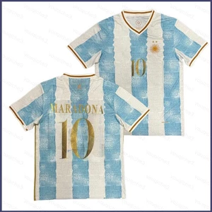 SY3 22-23 World Cup Argentina Áo bóng đá Áo thun tập luyện Mặc Messi Maradona Cổ điển Bóng đá Tee Plus size YS3