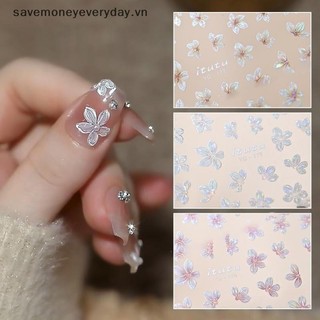 [savemoneyeveryday] 1 Miếng Dán Móng Tay 5 Miếng Hoa Nhỏ Tươi Nhỏ Màu Hoa Decal Móng Tay DIY Nail Art Trang Sức Dụng Cụ Làm Móng Tay [vn]