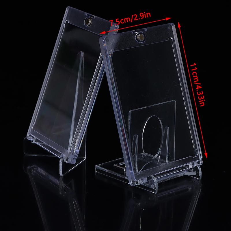 Cminyp 1 Bộ 35PT Giá Đỡ Thẻ Từ Tính Thẻ Hỗ Trợ Bảo Vệ Tay Nhựa Cứng Giao Dịch Màn Hình Hiển Thị Thể Thao Yugioh Thẻ Glory