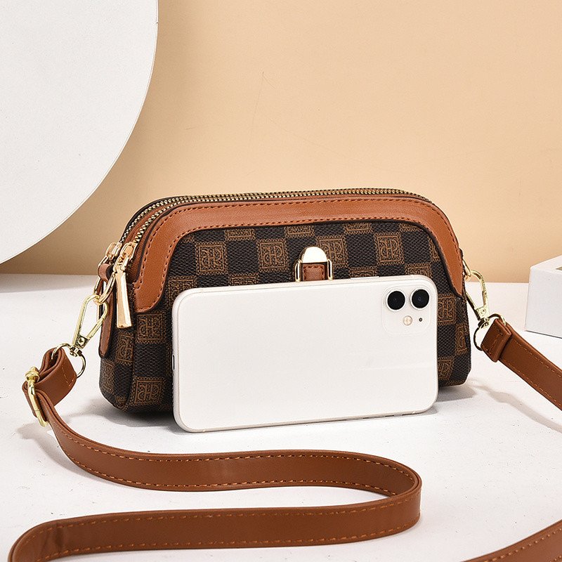 Túi Nữ Phong Cách Mới Hàng Sẵn Có-Túi Đeo Vai Nữ Influencer Bán Chạy Da Bò Da Thật Túi Điện Thoại Di Động Phong Cách Mới Túi Đeo Vai Thời Trang Túi Mẹ Trung Niên Túi Vuông Nhỏ