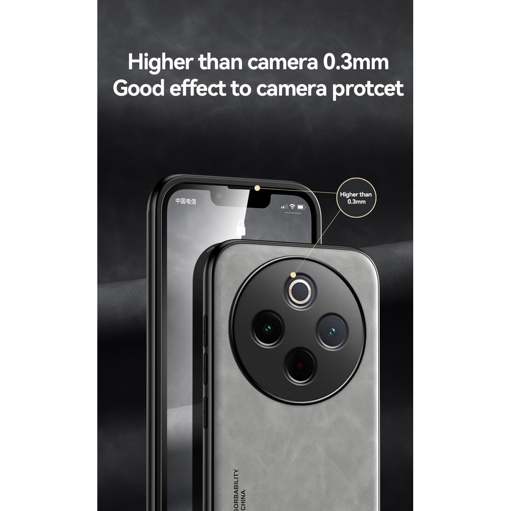 Dành cho Vivo Y300 Pro Vỏ TPU mềm sang trọng mới Vỏ da chống sốc