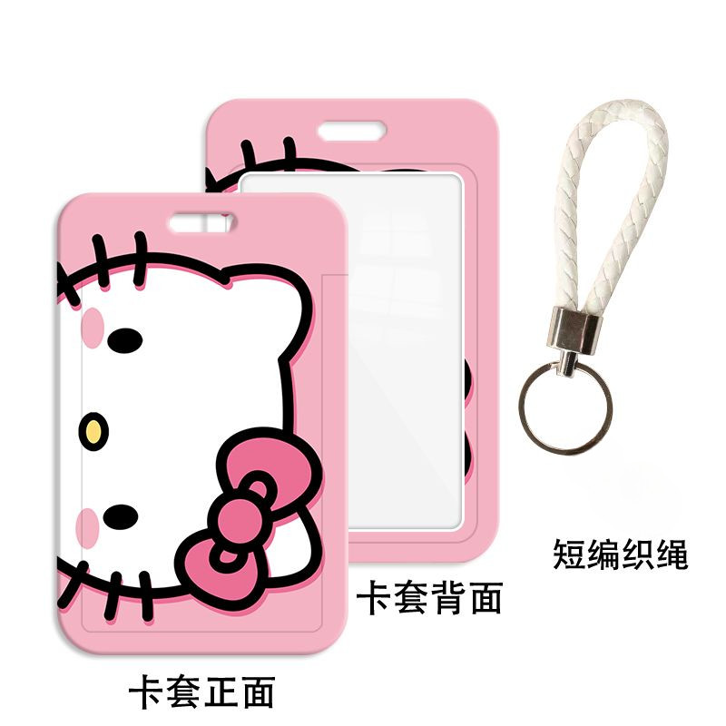 Hộp đựng thẻ hoạt hình Hello Kitty cho học sinh, bảo vệ thẻ ID, ngân hàng, tín dụng