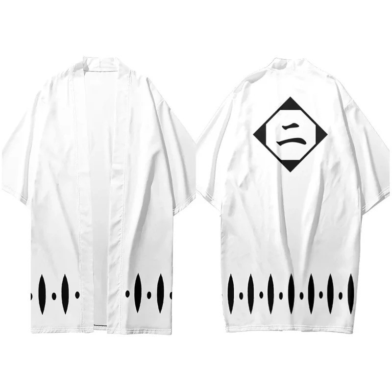 Squ3 Bleach Yamamoto Genryuusai Soi Fon Aizen Sousuke haori frock cardigan áo len kimono áo thun