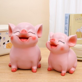 DELMERHOME Pig Pig Pig Pig Bank, Hộp tiết kiệm có thể mở được, Phim hoạt hình trang trí bền bỉ Đồ trang trí lợn cung hoàng đạo dung tích lớn Năm mới