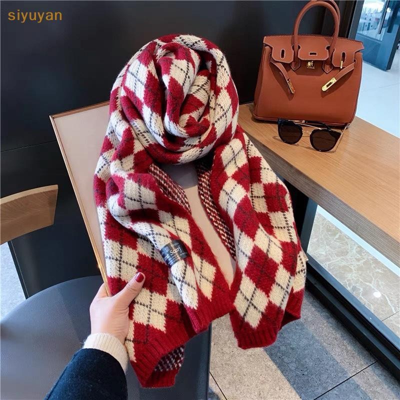 Siyuyan Thu Đông Khăn Ấm Áp Dành Cho Nữ Khăn Màu Trơn Thời Trang Khăn Đa Năng Đi Xe Đạp Khăn Cổ Dày Quà Tặng Giáng Sinh VN