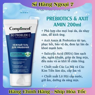 [DATE MỚI] Gel rửa mặt BHA Compliment No Problem làm sạch sâu, giảm viêm & mụn 200ml - HÀNG NGA
