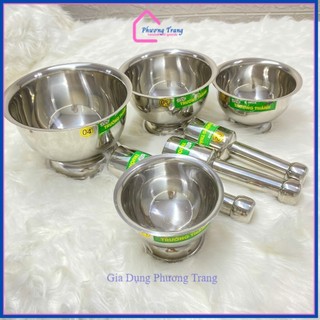Bộ cối chày bằng Inox cao cấp, gồm cối và chày - Phương Trang