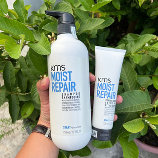Set DẦU GỘI và Kem dưỡng PHỤC HỒI TÓC KMS MOIST REPAIR (750ML/125ML) [ TN ]