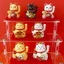 FANIELLAPOWELL Lucky Cat Bức tượng nhỏ, Wave Hand Đồ trang trí ô tô Nhật Bản, Quà tặng Dễ thương Năm sáng tạo vẫy tay Công sở mèo may mắn