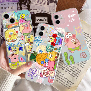 Ốp Lưng Cho Samsung Galaxy S24 S23 S22 S21 Plus Ultra S23FE S20FE S21FE J7 Prime A12 A03 A32 Miếng Bọt Biển Dễ Thương Patrick Star Hoạt Hình Mềm Trong Suốt Bảo Vệ Toàn Diện Vỏ Điện Thoại