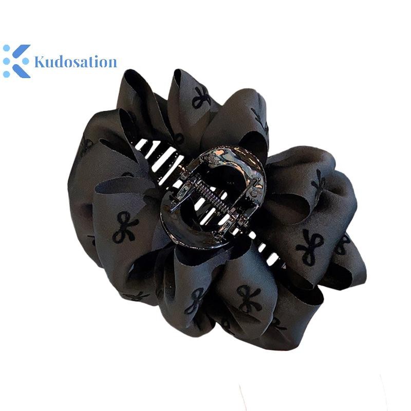 Kudosation Pháp Retro Bong Bóng Nơ Vuốt Kẹp Phụ Kiện Tóc Thời Trang Nữ