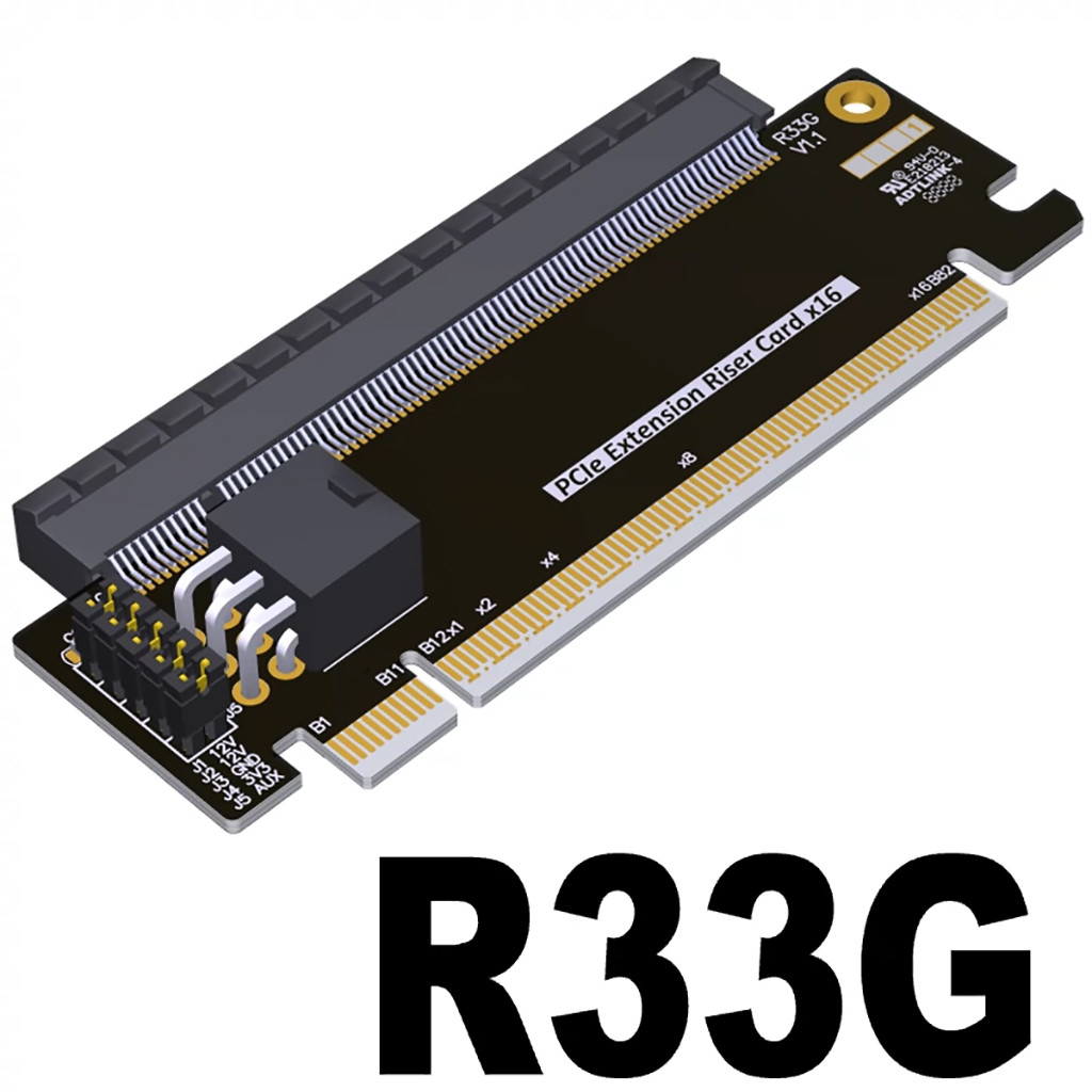 Adt-link PCI-E x16 Nửa Chiều Cao Đến Chiều Cao Mở Rộng Nâng Thẻ PCIE 5.0 x16 Kiểm Tra Adapter Thẻ Bảo Vệ