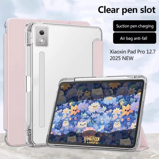Ốp điện thoại Mới Cho Lenovo Idea Tab Pro 12.7 2025 P12 Plus 12.1 K12 Xiaoxin Pad Pro 12.7 2025 2023 Pad 12.1 Ốp điện thoại Cứng Acrylic Trong Suốt Có Khe Cắm Bút