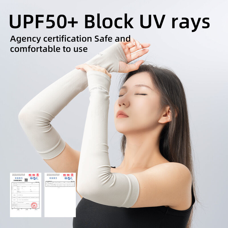 Rockbros Băng Lụa Tay Thoáng Khí Chống Tia UV Nén Cho Unisex, Phù Hợp Đi Xe Đạp Ngoài Trời