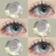 （-0°-8.00°）🌈ZM 🌈/Set 2 Kính Áp Tròng Màu tím/đen/xám thời trang contact lens hợp lệ 6 tháng YX111