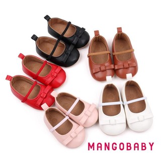 Mg-baby Girl Da PU Đế Bằng Trẻ Sơ Sinh Nơ Walker Cũi Giày Cho Tiệc Lễ Hội Tắm Cho Bé