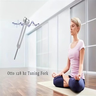 Bộ nĩa điều chỉnh AFTEROF, Nĩa điều chỉnh chữa bệnh có trọng lượng 128Hz, Dụng cụ làm sạch tai Phụ kiện Yoga và thiền định để chữa bệnh Luân xa Trị liệu âm thanh Giảm căng thẳng