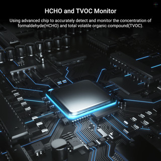 Máy dò Formaldehyde di động NOYAFA Màn hình chất lượng không khí trong nhà Màn hình HCHO và TVOC với đèn báo LED báo động âm thanh cho hệ thống HVAC gia đình